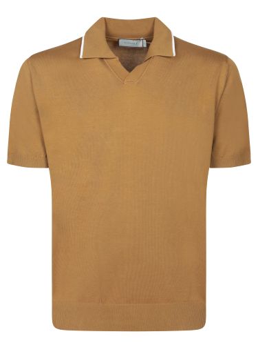 Canali Camel Cotton Polo Shirt - Canali - Modalova