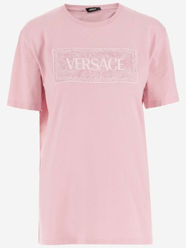 Versace Cotton T-shirt With Logo - Versace - Modalova