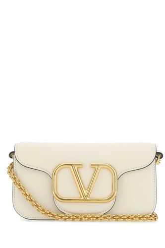 Ivory Leather Locã² Clutch - Valentino Garavani - Modalova