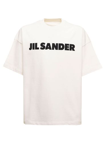 Man's Oversize Cotton T-shirt With Logo Print - Jil Sander - Modalova