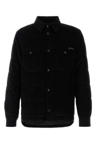 Black Corduroy Padded Jacket - Dolce & Gabbana - Modalova