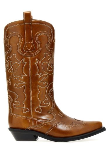 Ganni embroidered Western Boots - Ganni - Modalova