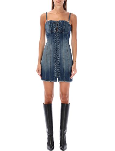 MISBHV Lara Laced Denim Mini Dress - MISBHV - Modalova