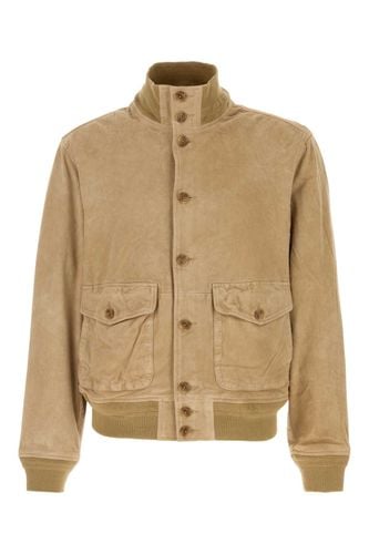 Camel Suede Bomber Jacket - Polo Ralph Lauren - Modalova