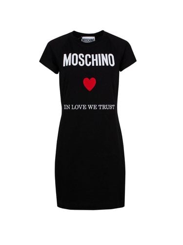 Logo Embroidered T-shirt Dress - Moschino - Modalova