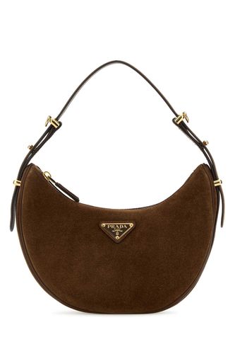 Brown Suede Arquã¨ Shoulder Bag - Prada - Modalova