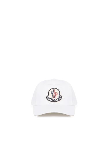 Moncler Cotton Hat With Logo Patch - Moncler - Modalova