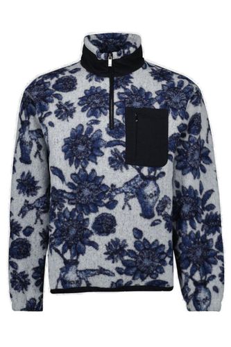 Floral Patterned Zip Detailed Jumper - Dior - Modalova
