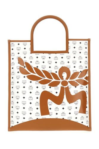 MCM Printed Canvas Shopping Bag - MCM - Modalova