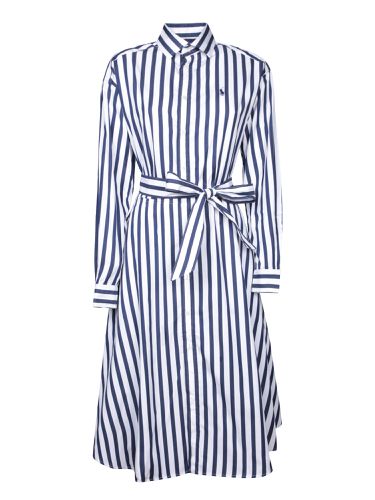 White Striped Chemisier Dress - Polo Ralph Lauren - Modalova