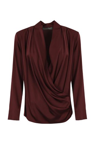 D. Exterior Satin Crossover Shirt Blouse - D.Exterior - Modalova