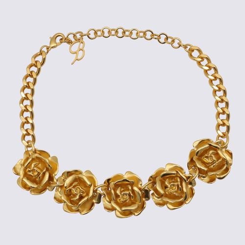 Blumarine Gold Metal Rose Necklace - Blumarine - Modalova