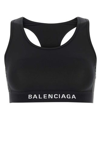 Black Stretch Polyester Top - Balenciaga - Modalova