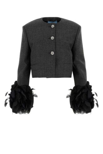 Prada Dark Grey Wool Blazer - Prada - Modalova