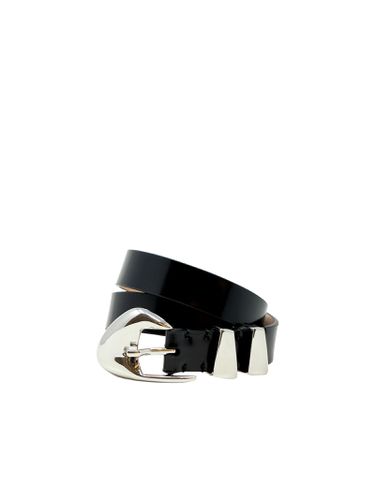 Black Patent Leather Moore Belt - BY FAR - Modalova