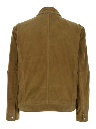 Jacket With Classic Collar And Zip Closure In Suede Man - ARMA - Modalova