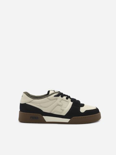 Match Sneakers In Leather With Suede Inserts - Fendi - Modalova