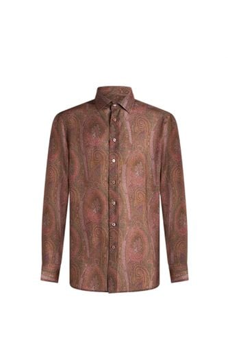 Etro Brown Paisley Print Shirt - Etro - Modalova