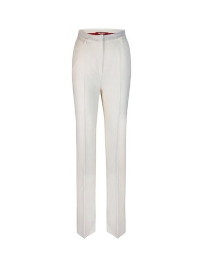 Pleat Detailed Straight Leg Trousers - Max Mara Studio - Modalova