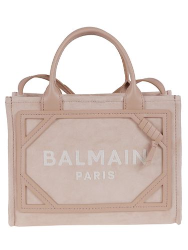 B-army Shopper Small-suede Leather & logo - Balmain - Modalova