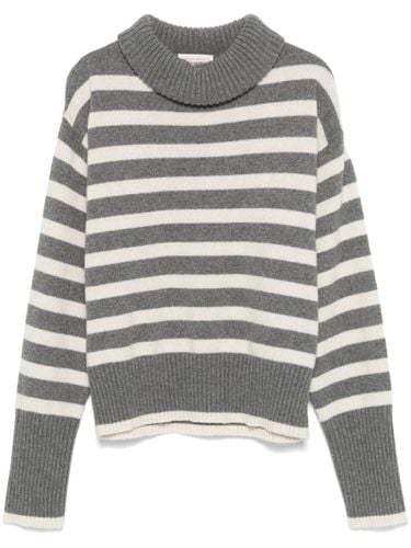 Striped Cashmere Turtleneck Sweater - SEMICOUTURE - Modalova