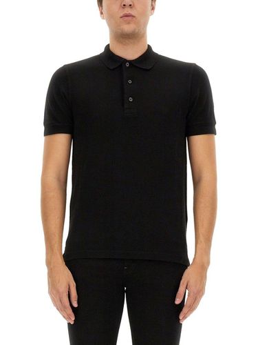 Logo Embroidered Short-sleeved Polo Shirt - Tom Ford - Modalova