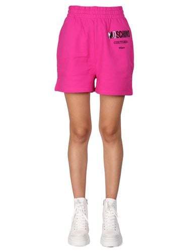 Moschino Shorts With Vinyl Logo - Moschino - Modalova