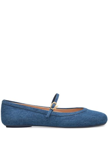 Carla Flat Ballerinas In Denim - Gianvito Rossi - Modalova