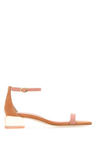 Peach Suede Lucite Nudistcurve Sandals - Stuart Weitzman - Modalova