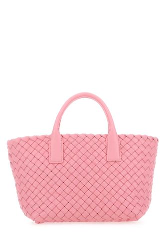 Pink Leather Mini Cabat Handbag - Bottega Veneta - Modalova