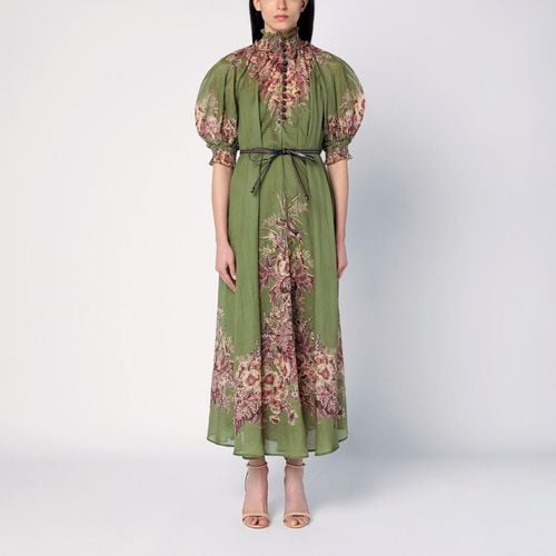 Ottie Swing Khaki Long Dress In Ramie - Zimmermann - Modalova