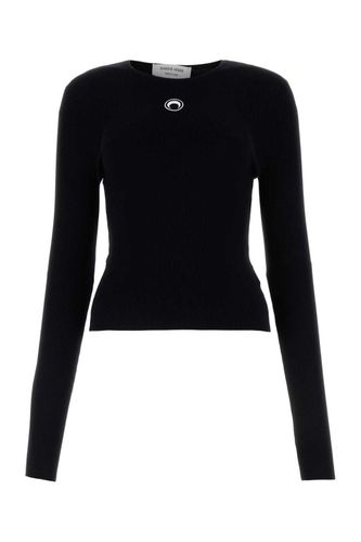 Logo Embroidered Long-sleeve Top - Marine Serre - Modalova