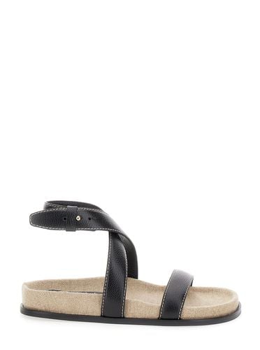 The Chunky Sandals With Straps In Leather Woman - Totême - Modalova