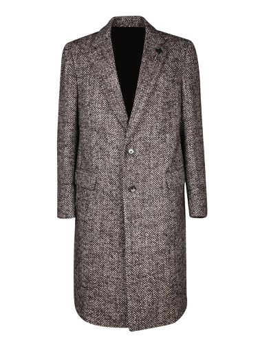 Bouclã Coat In Beige And - Lardini - Modalova