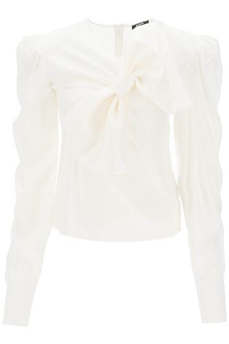 Balmain Satin Blouse With Maxi Bow - Balmain - Modalova