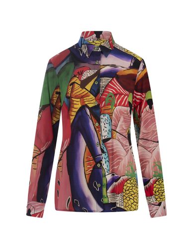 Silk Blend Shirt With Mercanti Fantasy Print - Stella Jean - Modalova