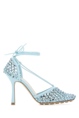 Pastel Light-blue Mesh Stretch Sandals - Bottega Veneta - Modalova