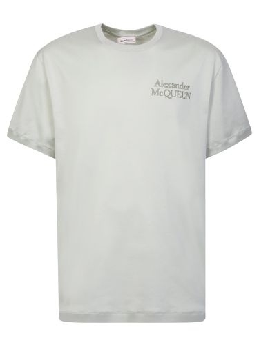 Pastel Green Cotton T-shirt - Alexander McQueen - Modalova