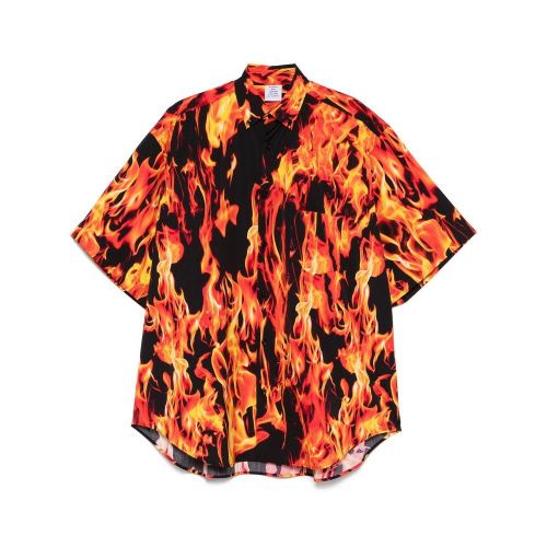 Flame Print Short-sleeve Shirt - VETEMENTS - Modalova