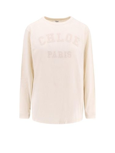 Oversized Logo Long-sleeved T-shirt - Chloé - Modalova