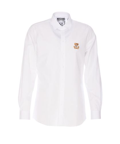 Embroidered Teddy Logo Shirt - Moschino - Modalova