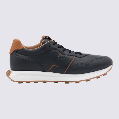 Hogan Navy Leather Sneakers - Hogan - Modalova