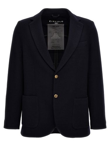 Micro Ribbed Wool Single-breasted Blazer - Circolo 1901 - Modalova