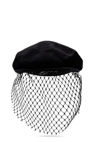 Veil Detailed Velvet Flat Cap - Dolce & Gabbana - Modalova