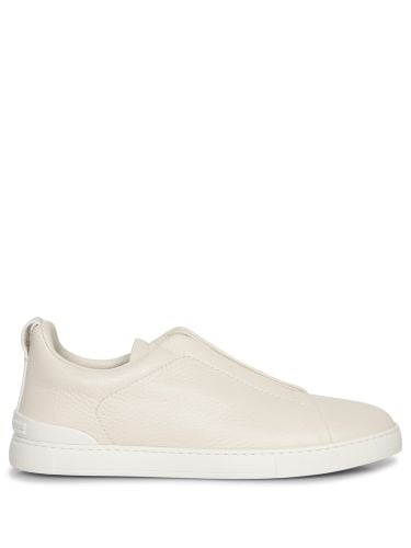 Zegna Triple Stitch White Sneakers - Zegna - Modalova