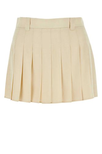 Miu Miu Sand Silk Mini Skirt - Miu Miu - Modalova