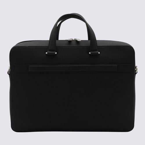 Leather Business Gancini Top Handle Bag - Ferragamo - Modalova