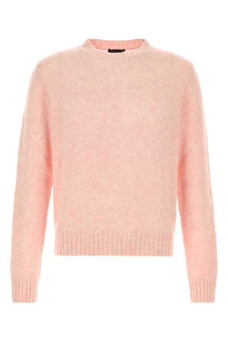 Melange Pastel Pink Wool Sweater - Prada - Modalova