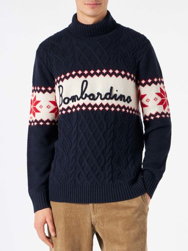 Half-turtleneck Sweater With Bombardino Lettering - MC2 Saint Barth - Modalova