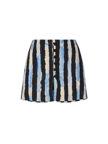 Maleficient High-waist Striped Shorts - Pinko - Modalova